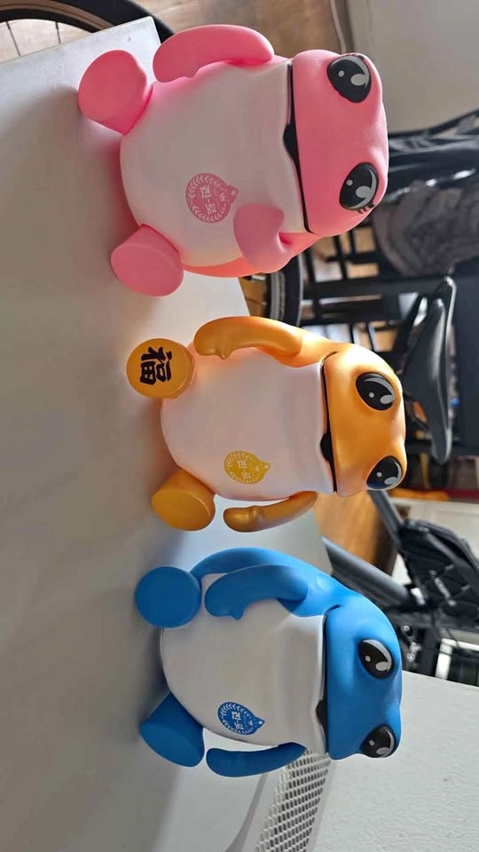 Jinro Blue+Pink+Golden Frog toy figure