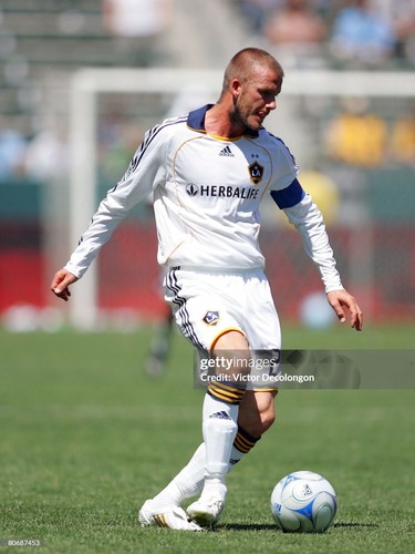 Beckham #23 LA Galaxy 2008 2009 Home Medium w/ Patch l/s - photo 4