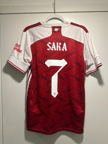 Saka #7 Arsenal 2020/21 Home Champions League Print M