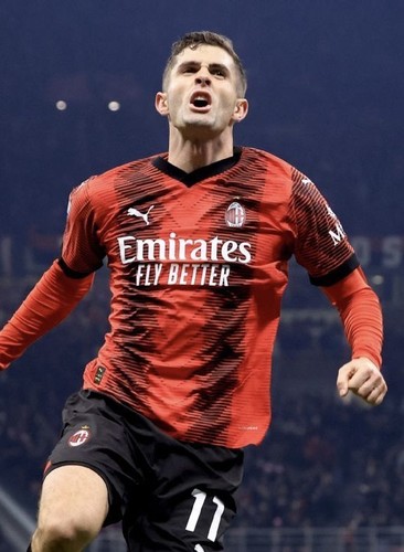 Pulisic #11 Milan 2023/24 Player Version Home L w/ Patches - photo 4