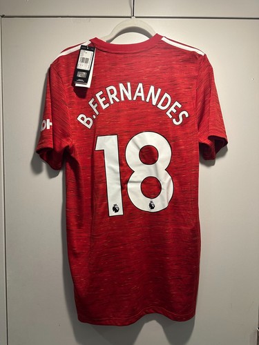 BNWT Manchester United 2020/21 Home Bruno Fernandes #18 Medium
