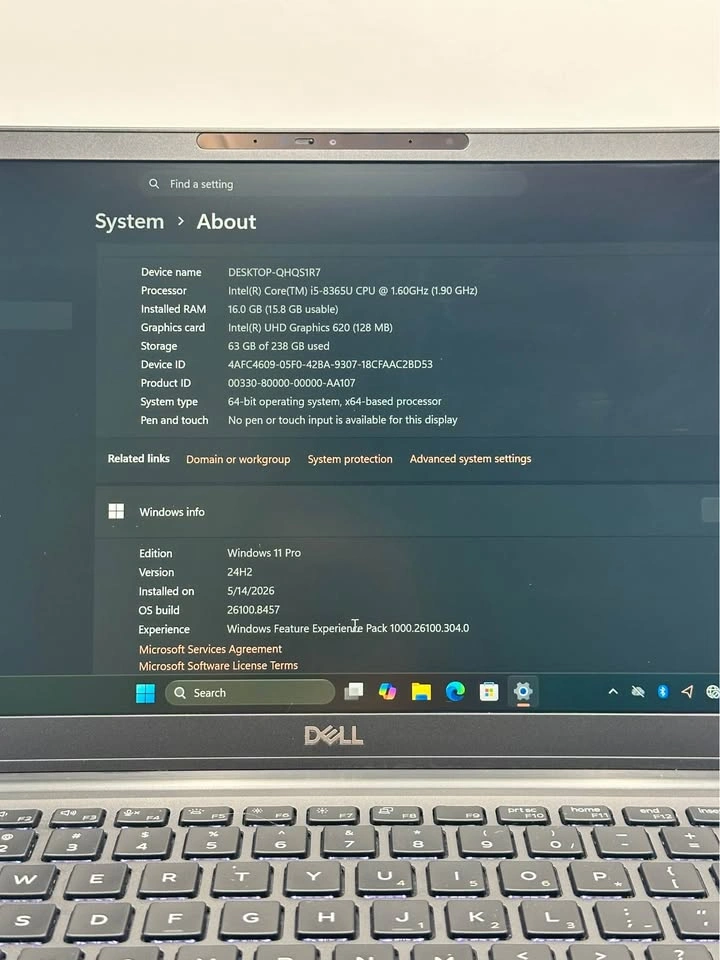 Dell Latitude 7400 14-inch I5 8th Gen 16GB RAM 256GB SSD - photo 3