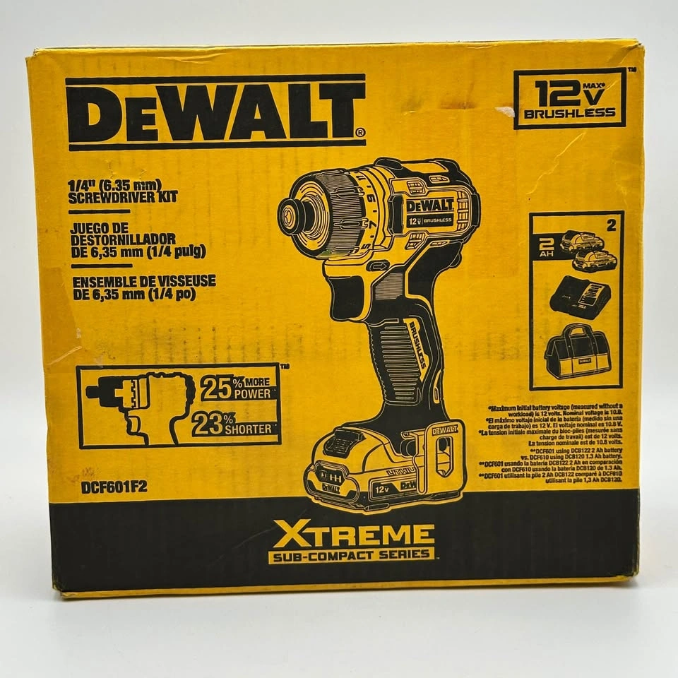 Dewalt 1/4 6.35mm screwdriver kit with 2 batteries - photo 3