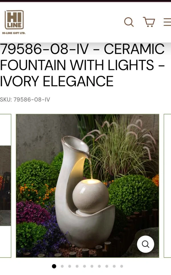 Ceramic fountain with lights - photo 2