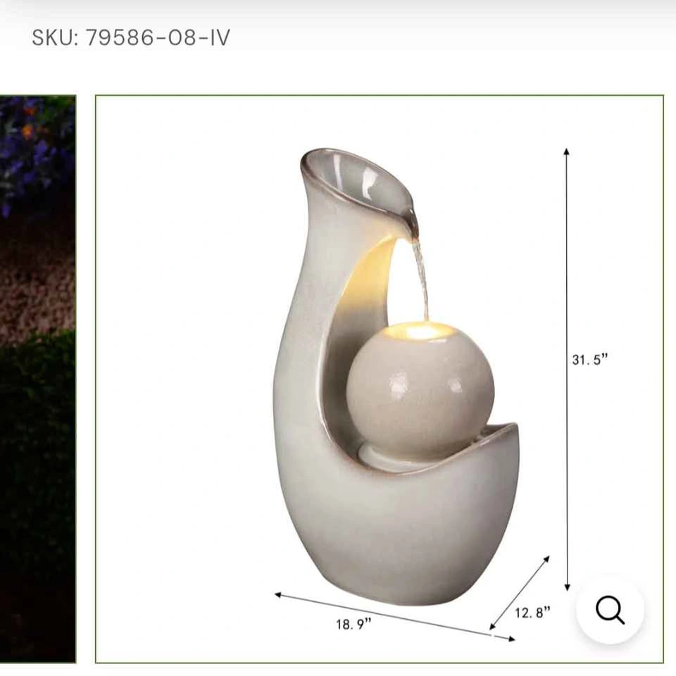 Ceramic fountain with lights - photo 3