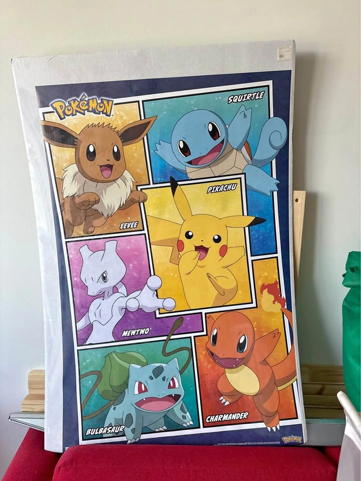 Large Pokémon Wall Art Poster – Brand New Condition