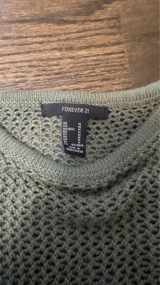 Forever 21 Green Cropped Knit Top - photo 2