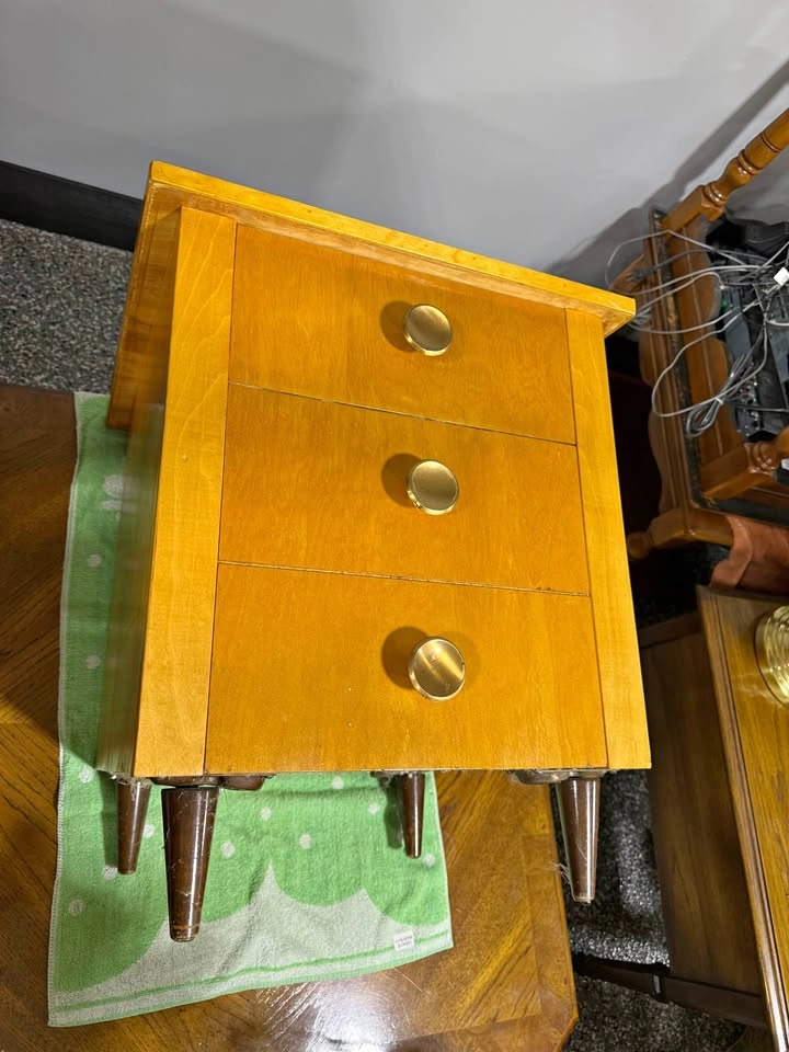 Mid-Century Modern 3-Drawer Nightstand