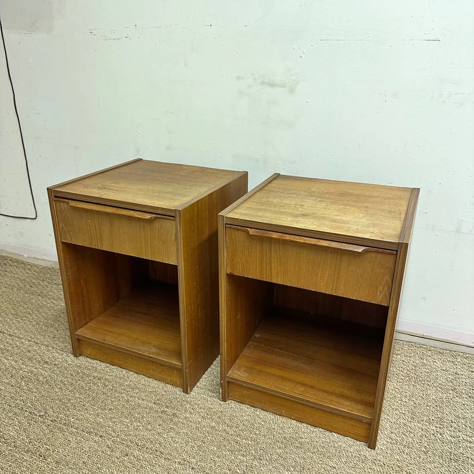 Danish Mid-Century 2 Nightstands