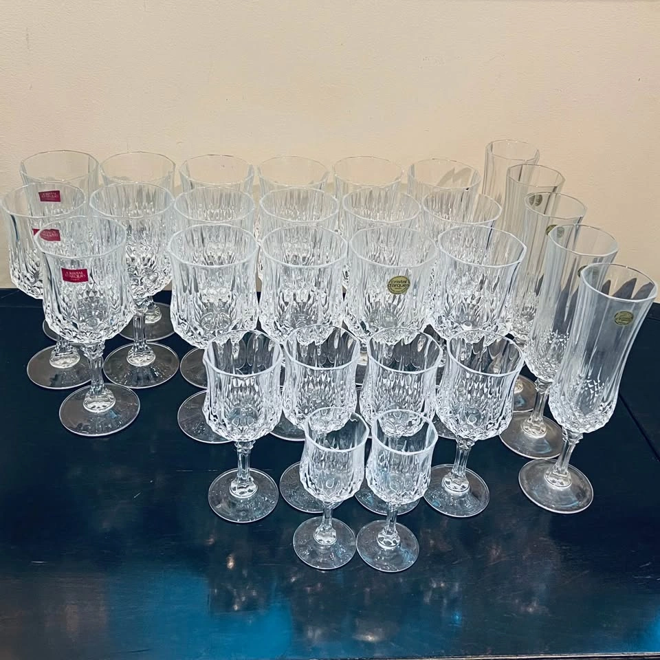 Longchamp Crystal Wine Glasses / Cristal D'Arques France - photo 2