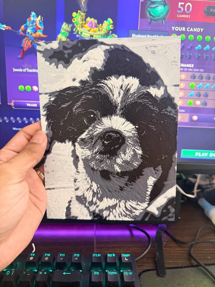 3D Custom printed pet Portraits - photo 3