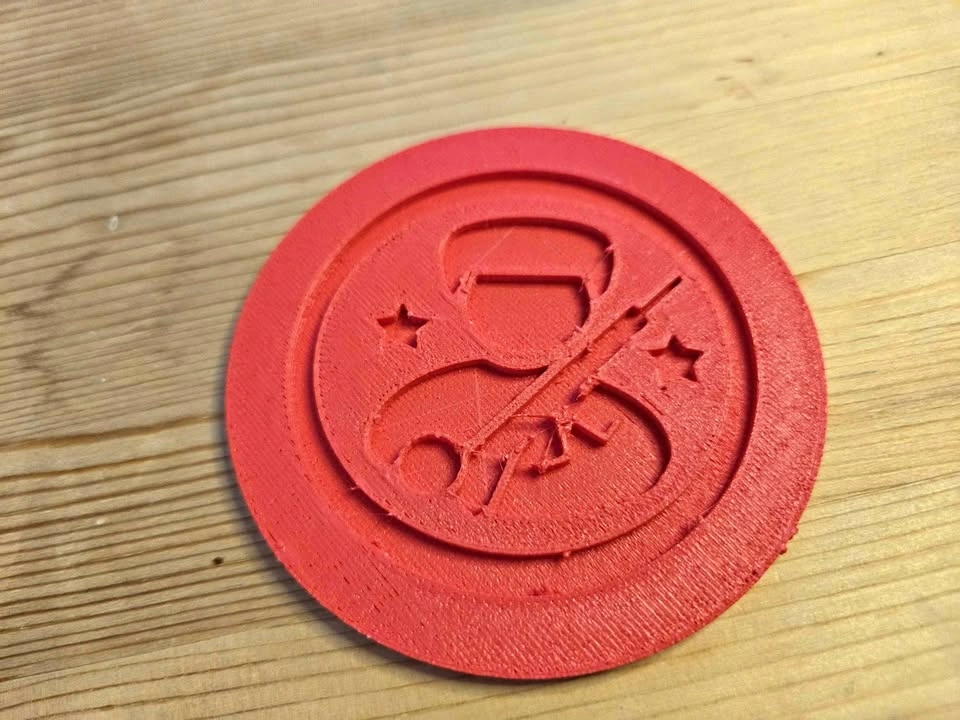 3D Printed Army Man Coaster – Red – Drink Coaster – PLA
