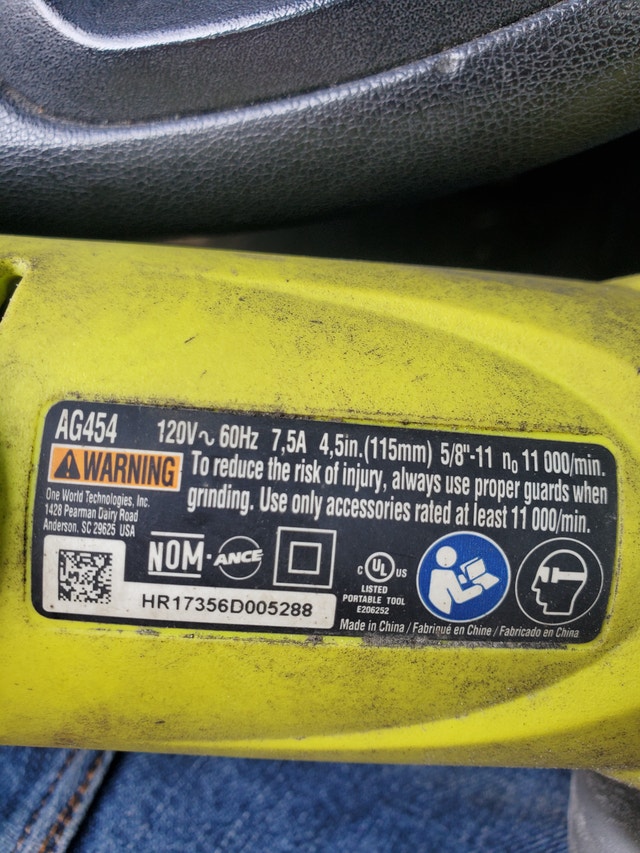 Ryobi Angle Grinder - photo 5