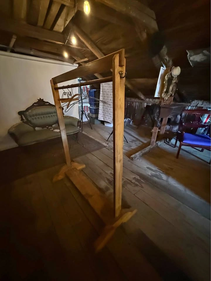 Solid vintage coat rack