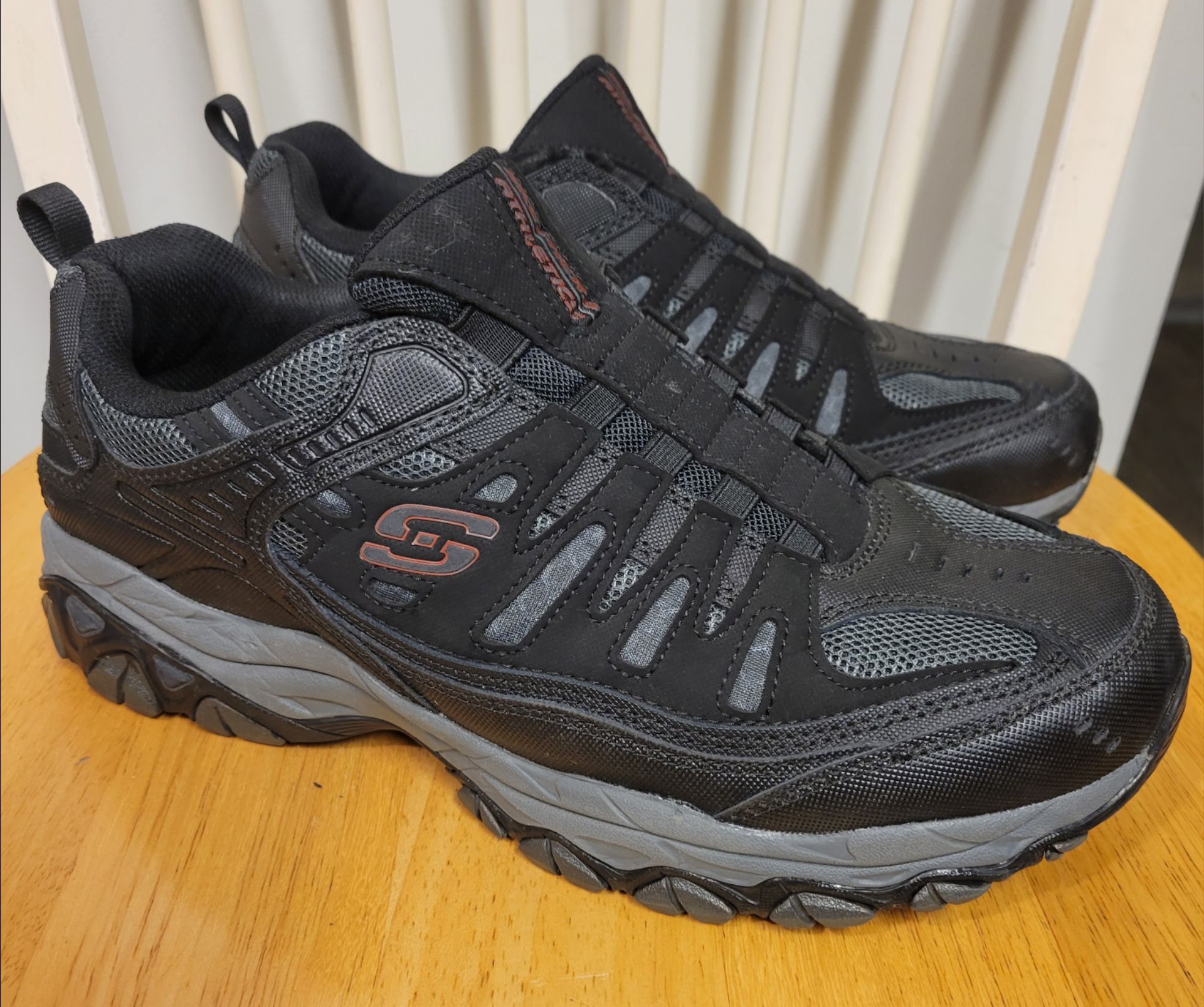 Skechers Men's After Burn M Fit 51866 Black Slip-On Shoes 11 XW