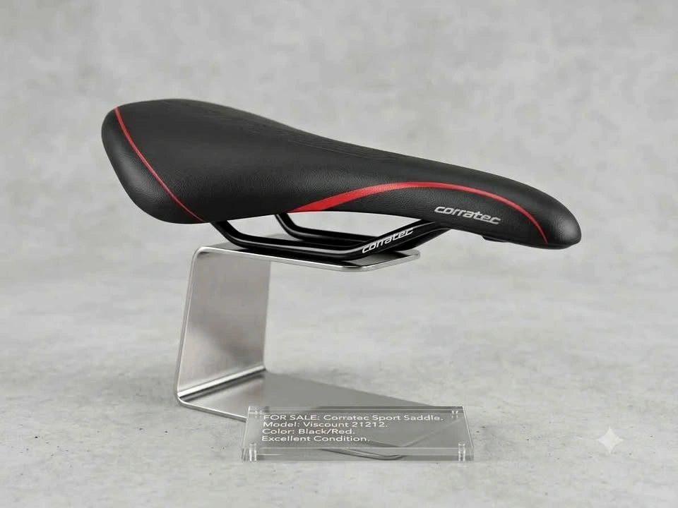 Corratec Sport Bicycle Saddle / Seat – Black/Red