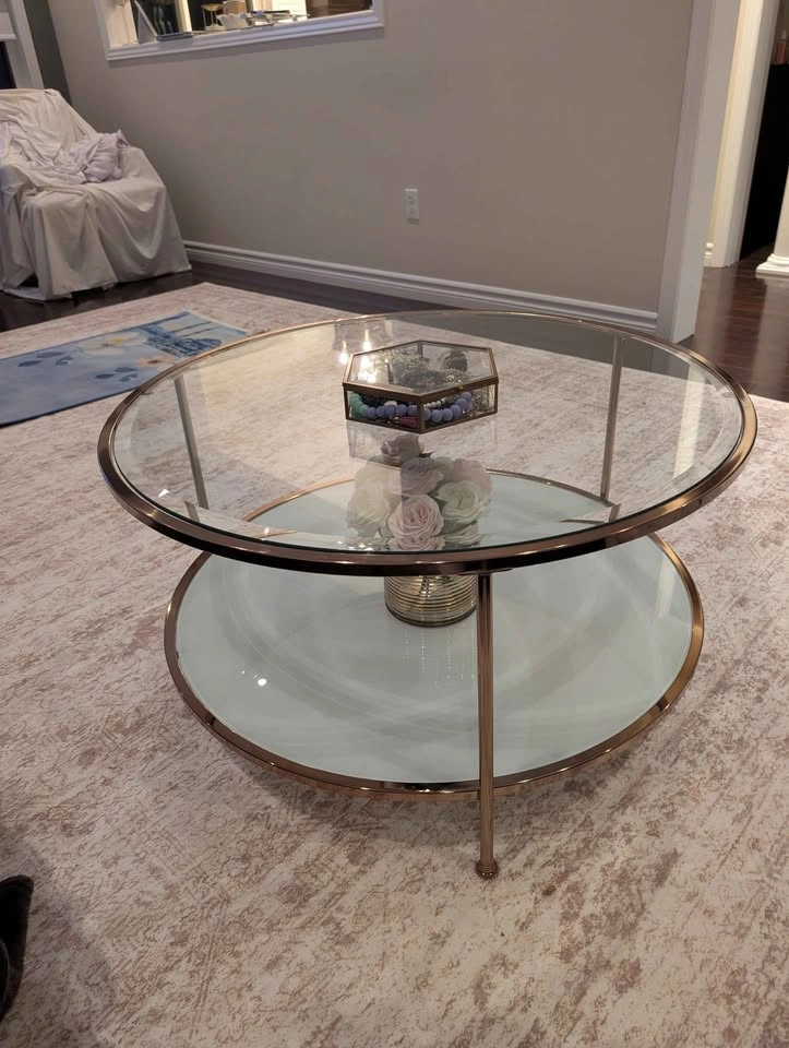 Round Circle Rose Gold Table Wayfair - photo 3