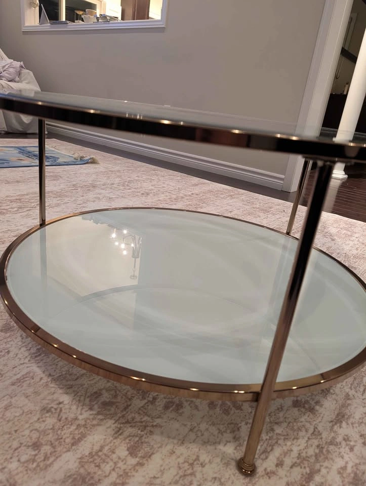 Round Circle Rose Gold Table Wayfair - photo 4