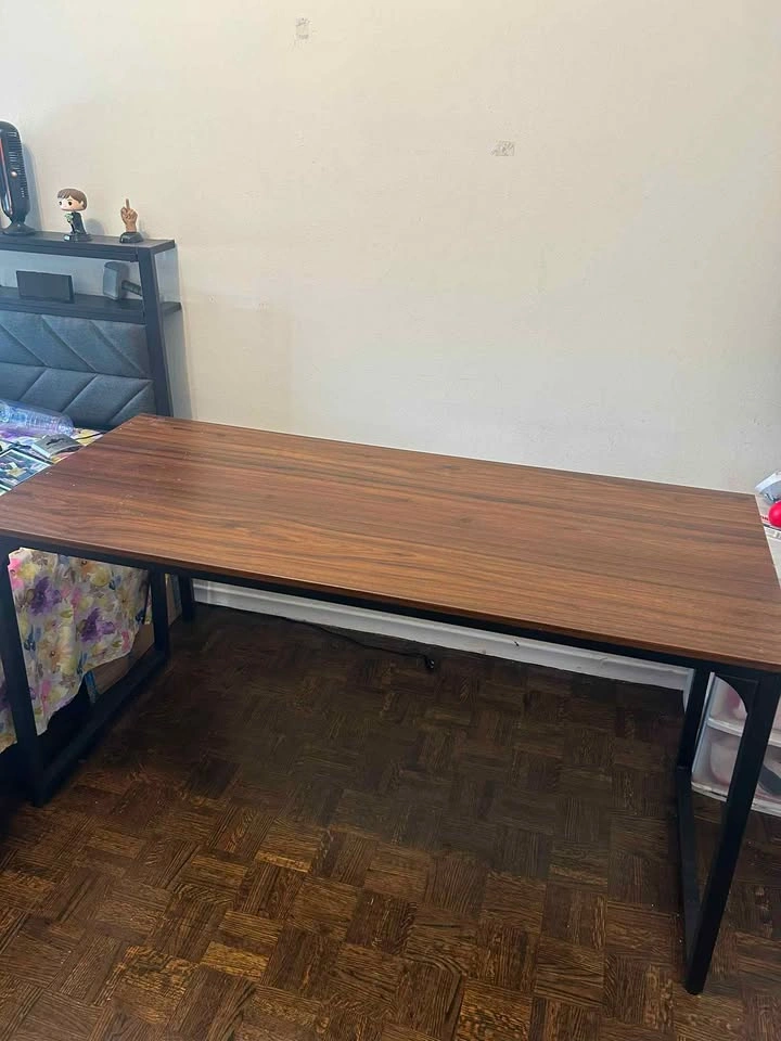 55-inch Home Office Desk/Computer Table, Dark Wood Color - photo 2
