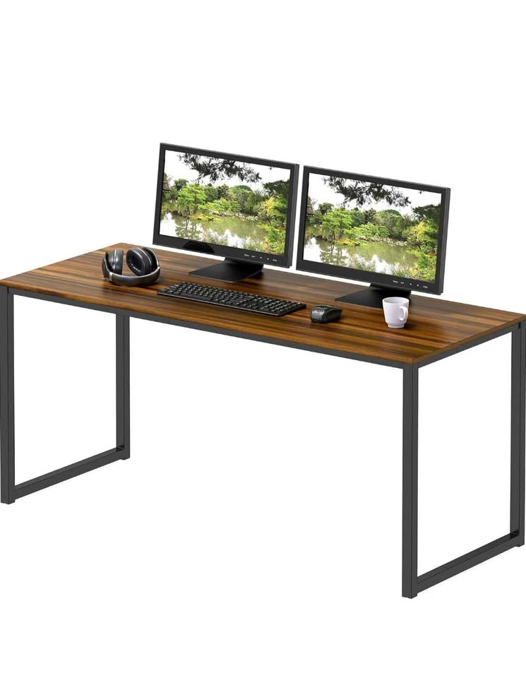 55-inch Home Office Desk/Computer Table, Dark Wood Color - photo 3