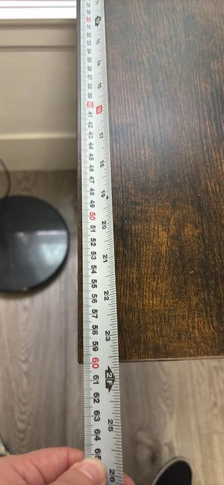 Modern Pub Height Table – Rustic Brown & Black – $60 - photo 2
