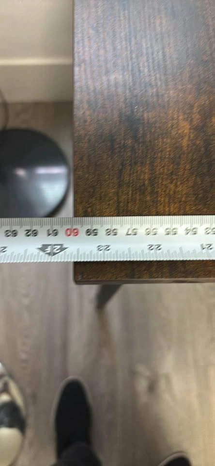 Modern Pub Height Table – Rustic Brown & Black – $60 - photo 3