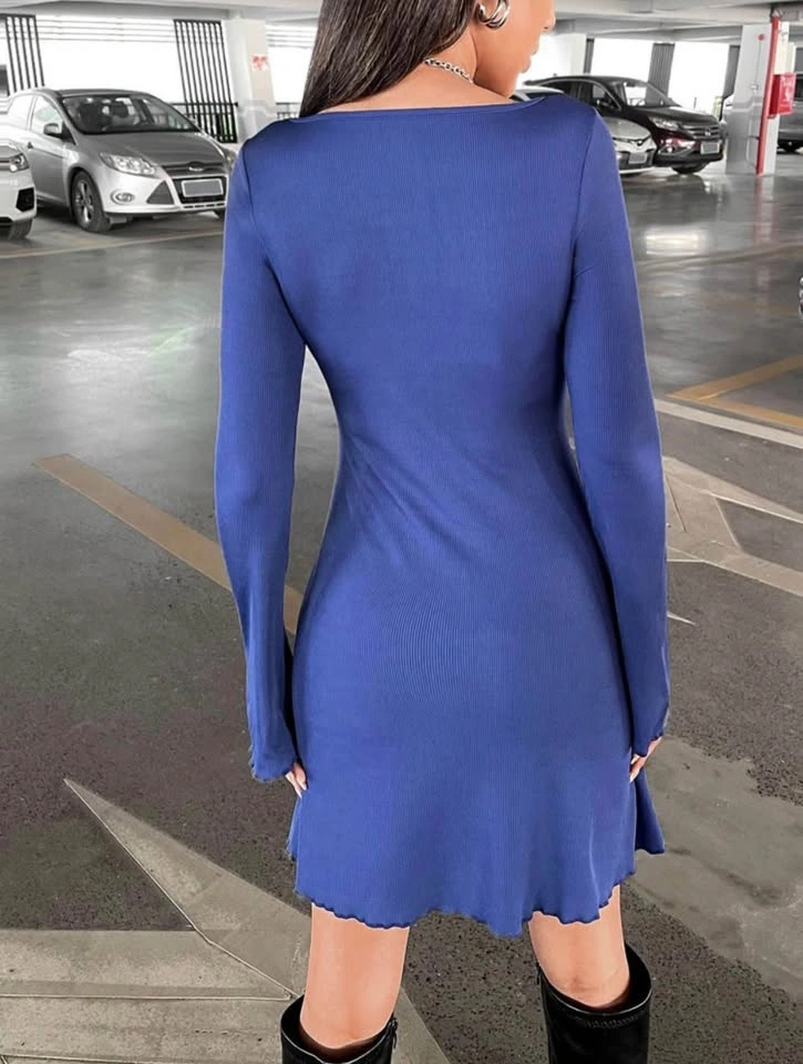 Ribbed Long Sleeve Dress - photo 2