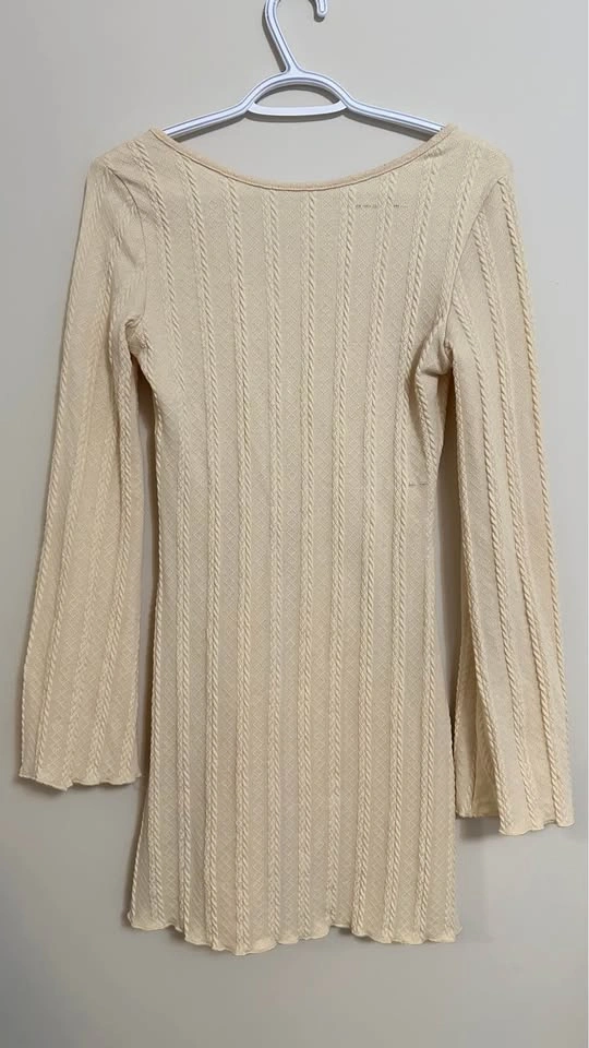 Cable Knit Long Sleeve Mini Dress - photo 4