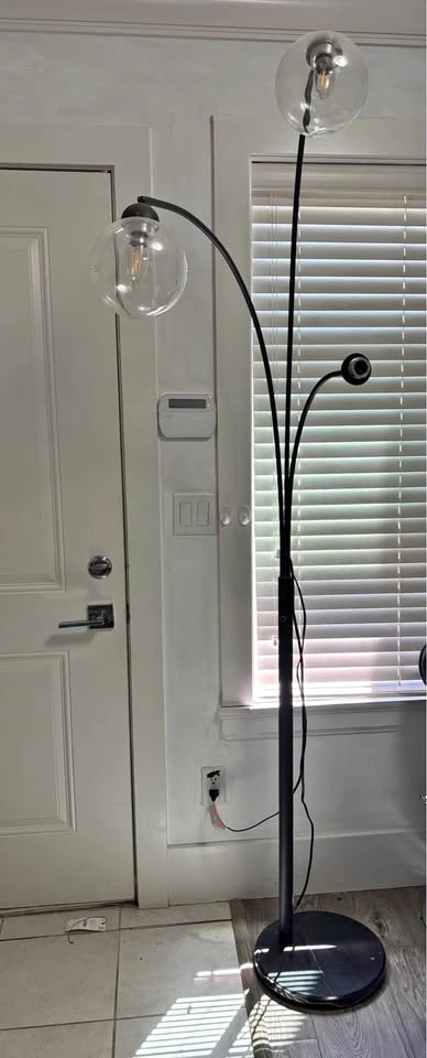 3-Light Modern Floor Lamp with Reading Light