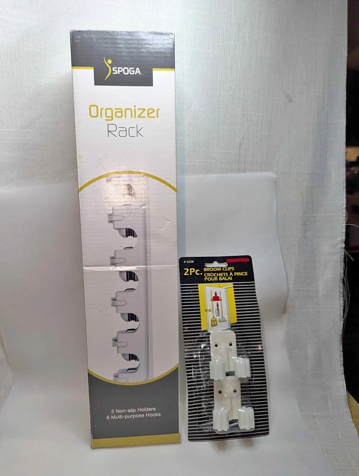 Spoga Organizer Rack and Crawford Broom Clips