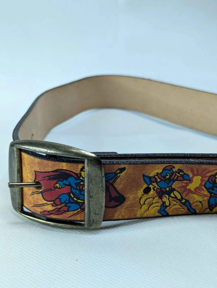 Vintage Superman Comic Leather Belt Small