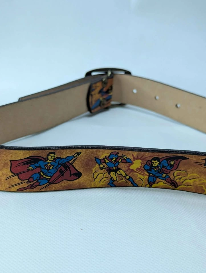 Vintage Superman Comic Leather Belt Small - photo 2