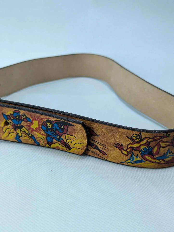Vintage Superman Comic Leather Belt Small - photo 3