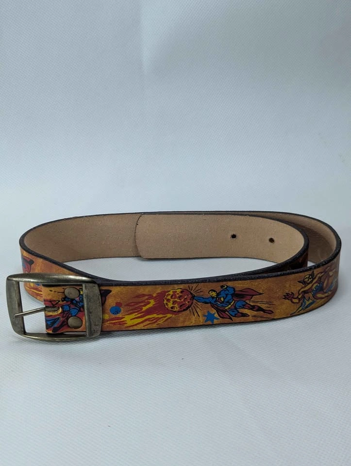 Vintage Superman Comic Leather Belt Small - photo 5