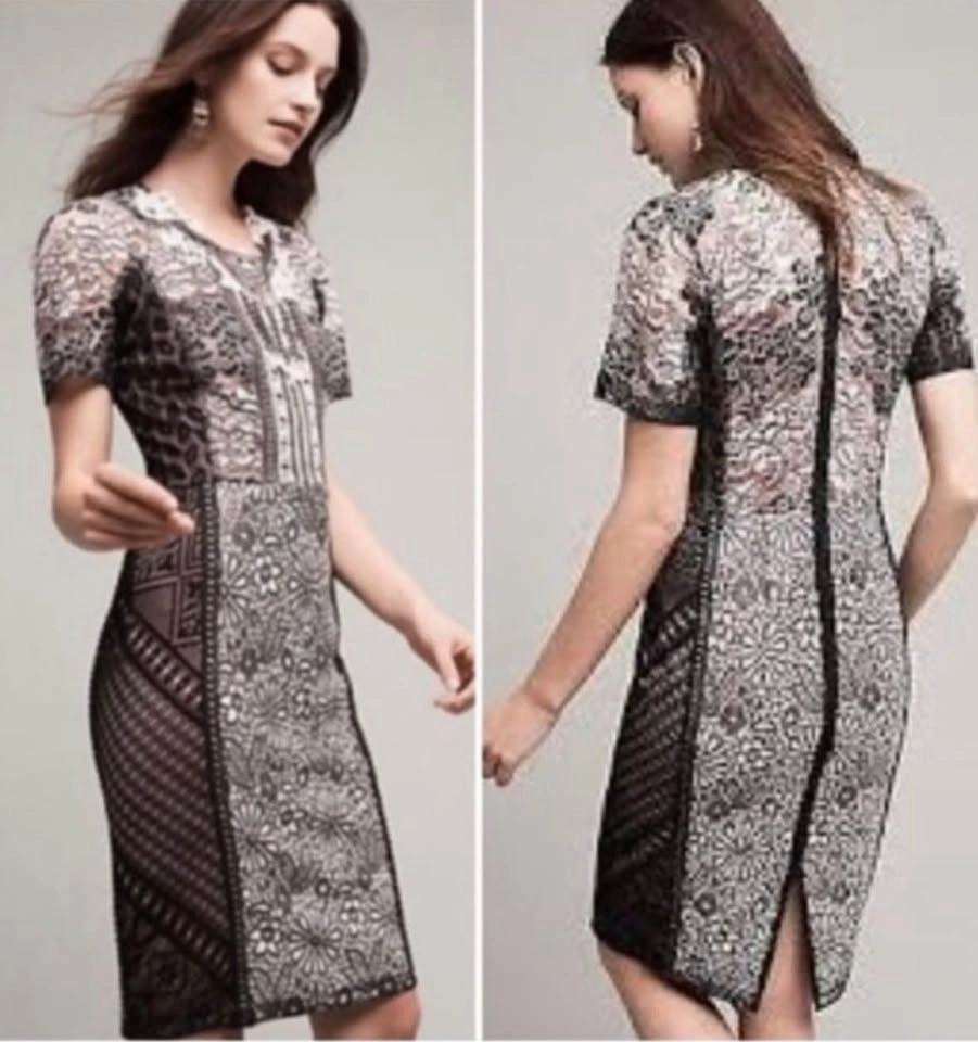 Anthropologie Beguile by Byron Lars Black and Cream Lace Dress - photo 2
