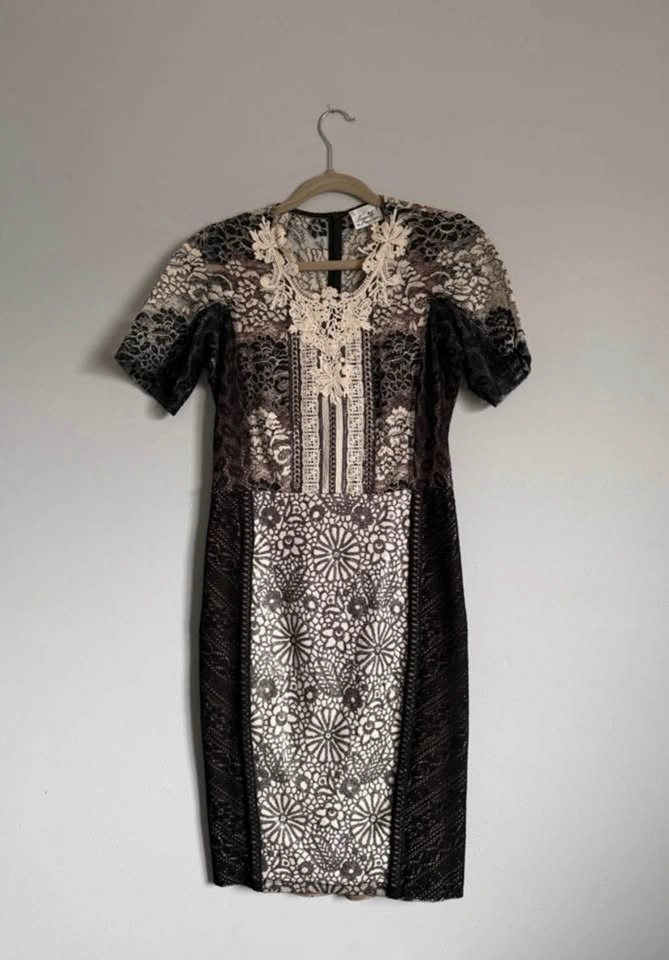 Anthropologie Beguile by Byron Lars Black and Cream Lace Dress - photo 3