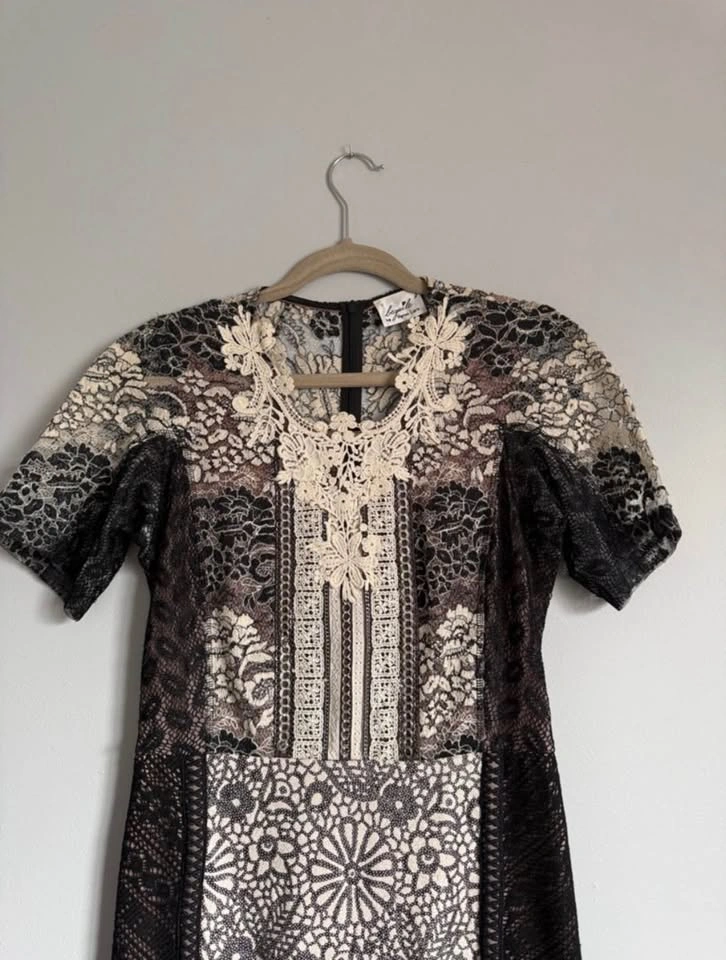 Anthropologie Beguile by Byron Lars Black and Cream Lace Dress - photo 5