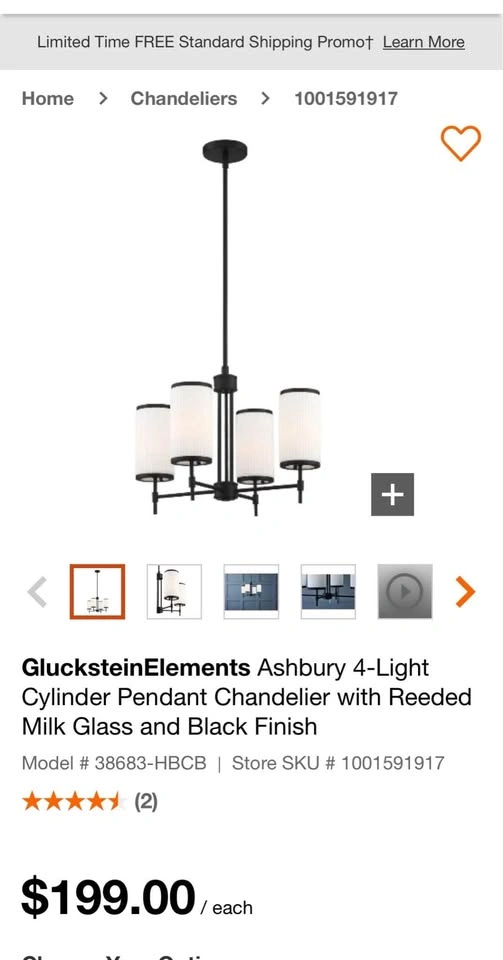 BNIB Gluckstein chandelier - photo 2
