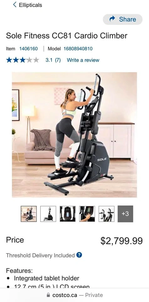 Sole Fitness Cardio climber