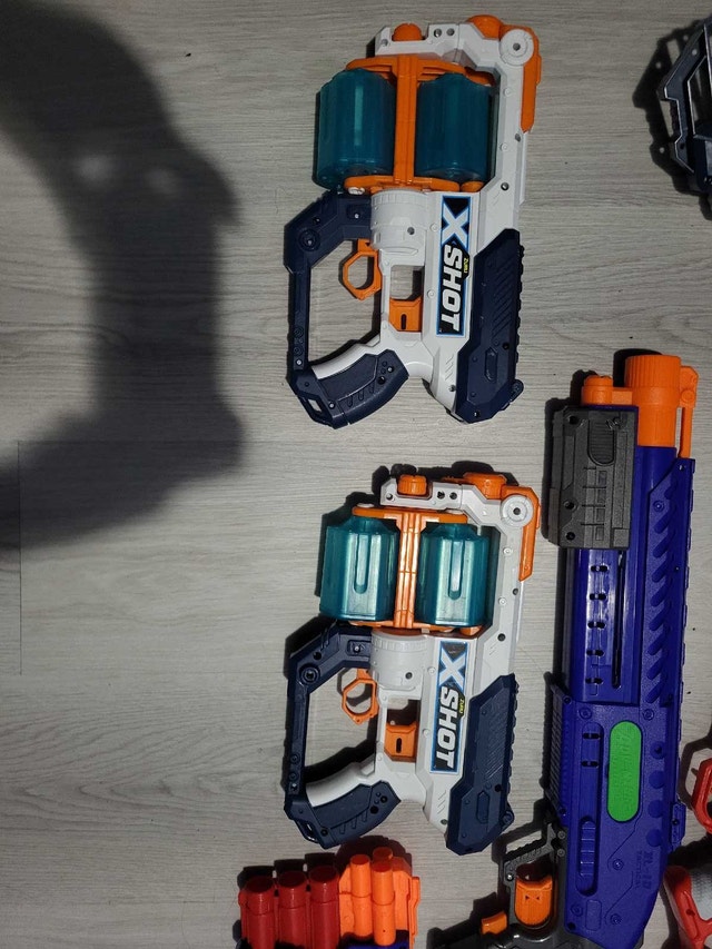 9 Assorted Nerf Blasters and X-Shot Guns - photo 2