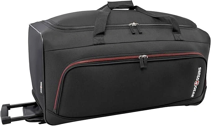 SWISSGEAR SW48990 Wheeled Lightweight Duffle 28”, Black