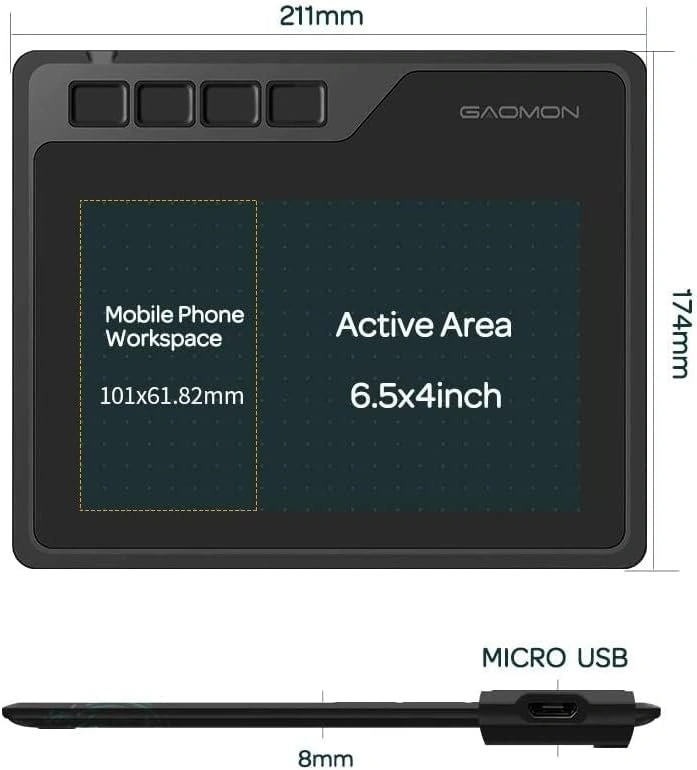 GAOMON S620 OSU Ultra Thin Graphics Drawing Tablet - photo 2
