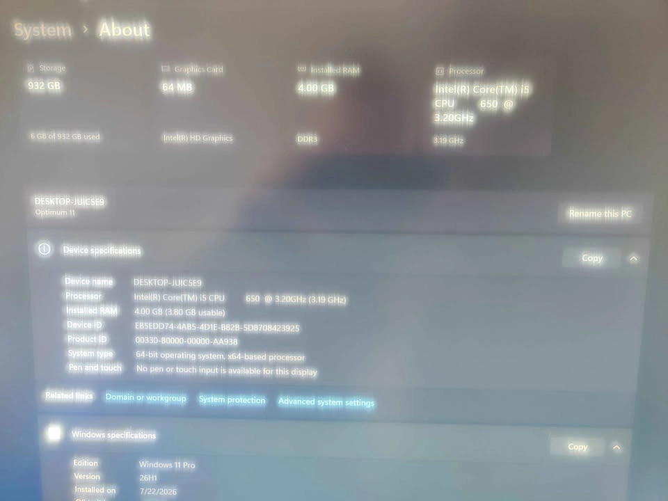 Intel Core i5-650 Desktop PC - 4GB RAM, 1TB HDD, Windows 11 - photo 2