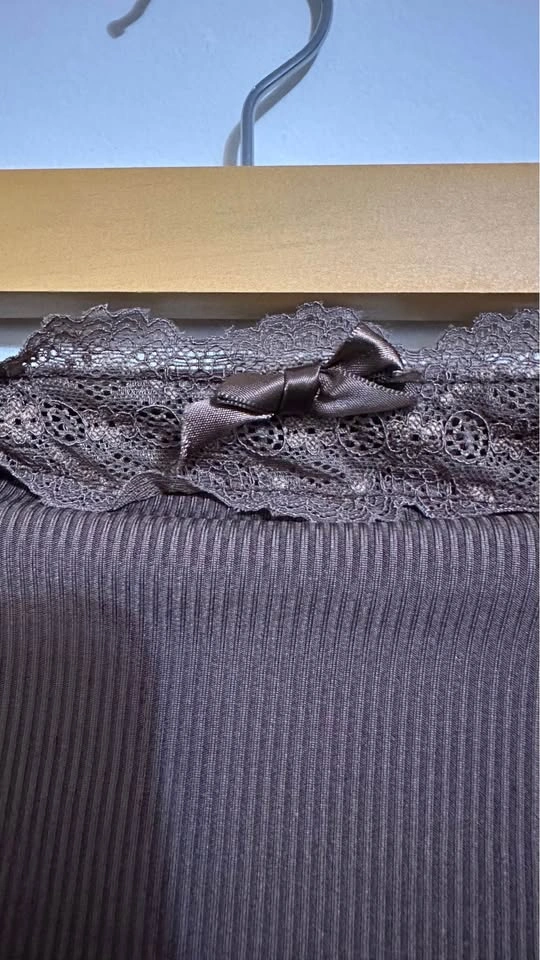 Lace Trim Ribbed Tube Top - photo 2