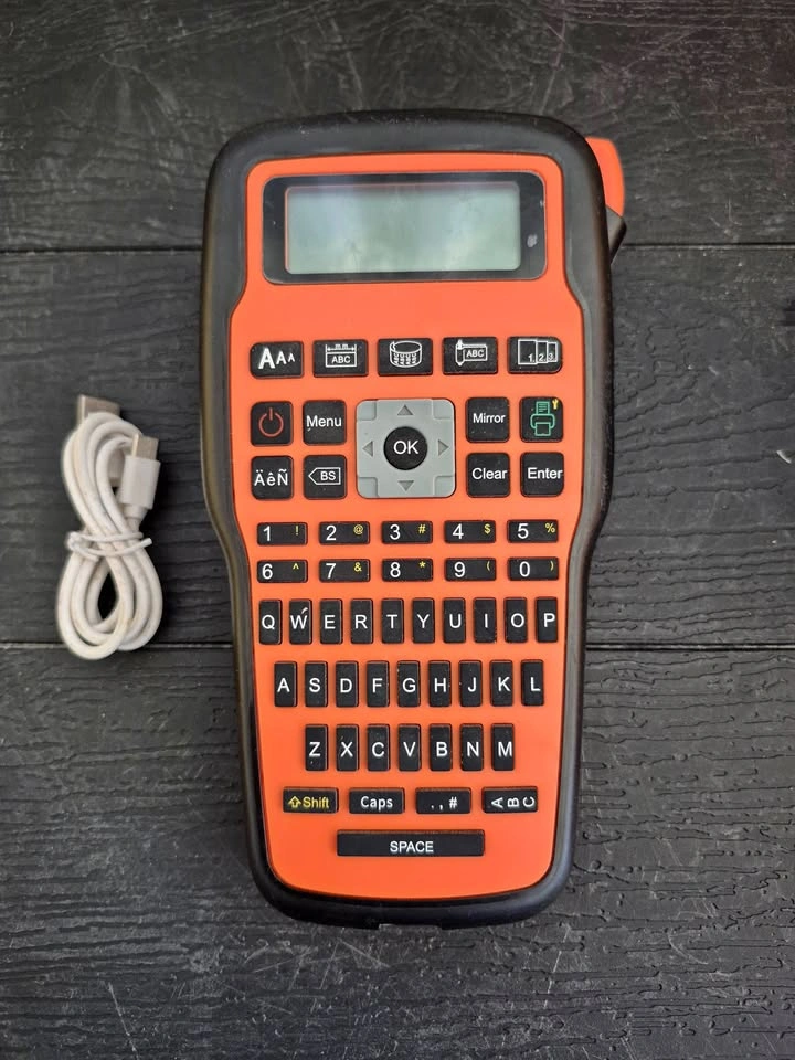 Handheld Label Maker - QWERTY Keyboard, 12mm Laminated Tape
