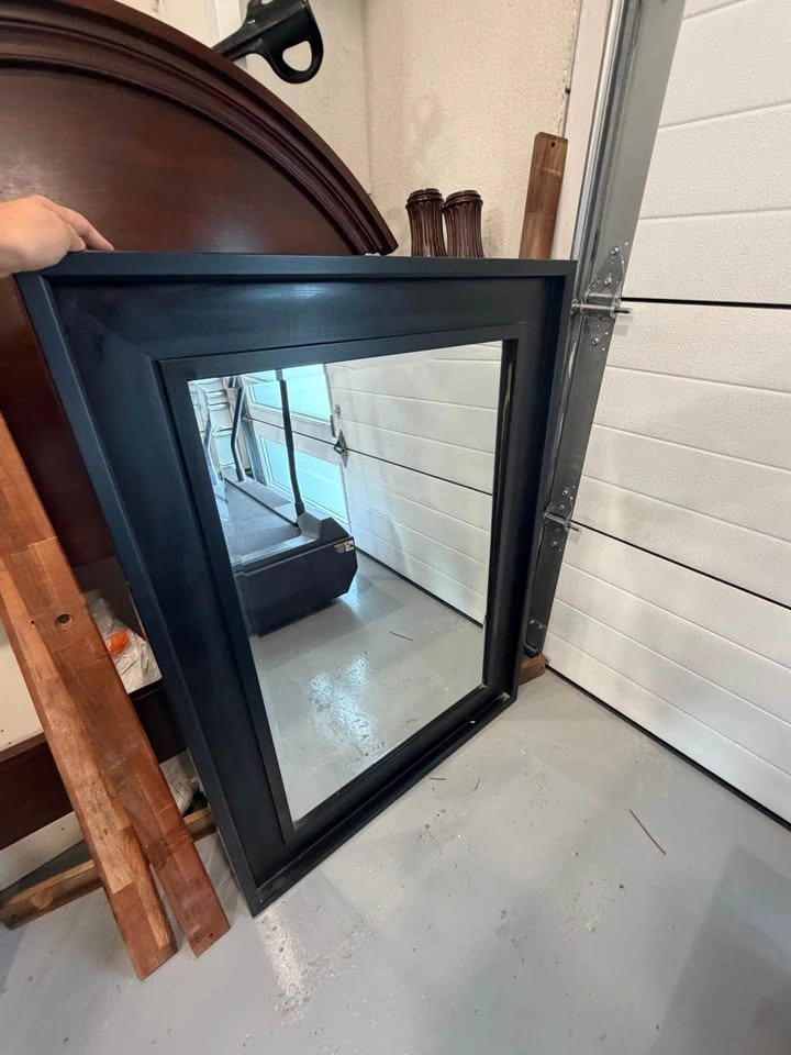 Large Black Framed Wall Mirror – Great Condition - photo 2