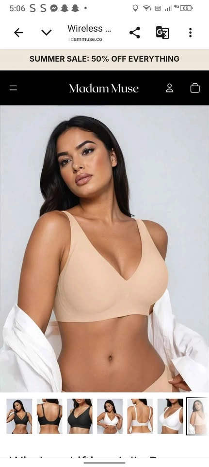 New Madam Muse Jelly Wireless Bra, Size Small - photo 4