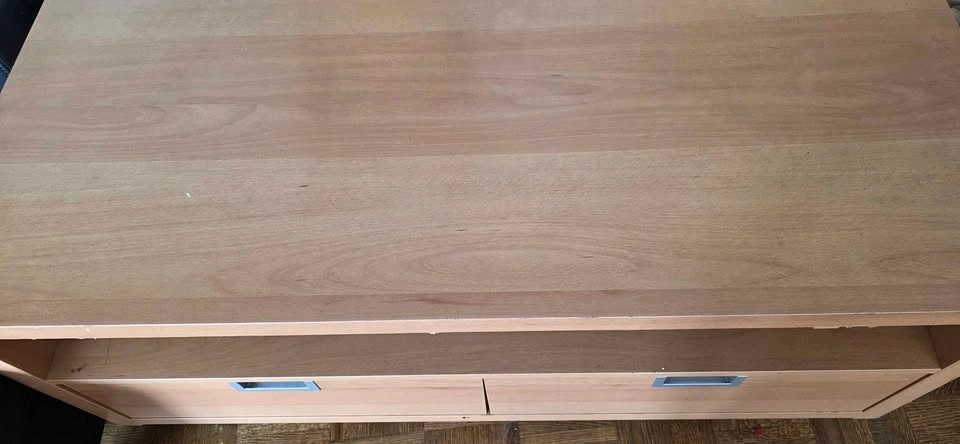 Wooden TV Table with Drawers on Wheels - photo 4