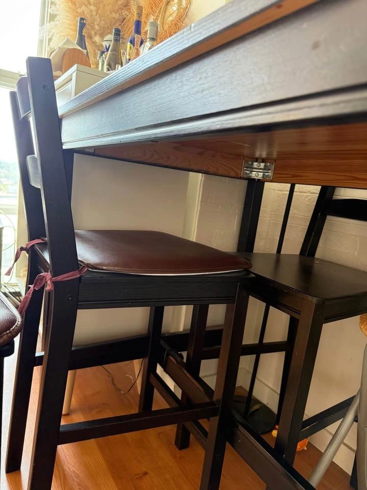 IKEA JOKKMOKK Table and 4 Chairs- high table black - photo 3