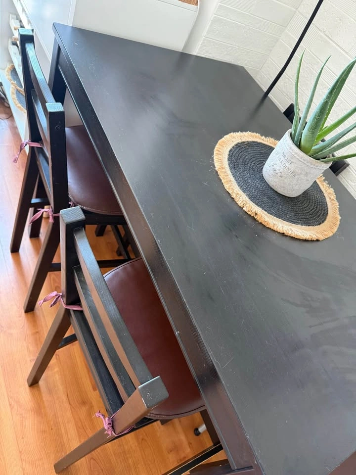 IKEA JOKKMOKK Table and 4 Chairs- high table black - photo 5